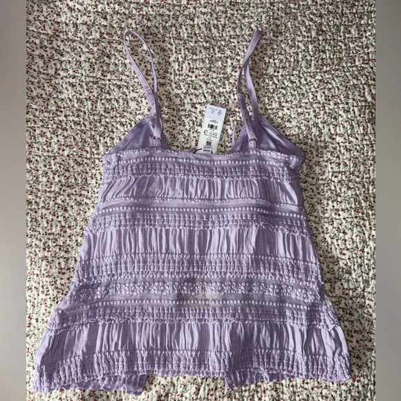 Layered lace purple camisole top from Garage - Picture 2 of 3